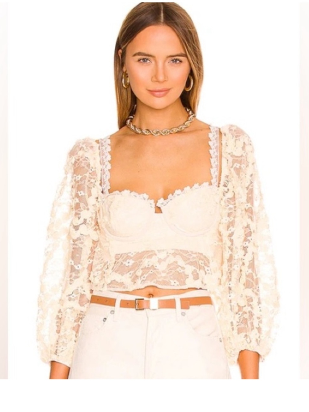For love and lemons Ysabelle Crop top size S